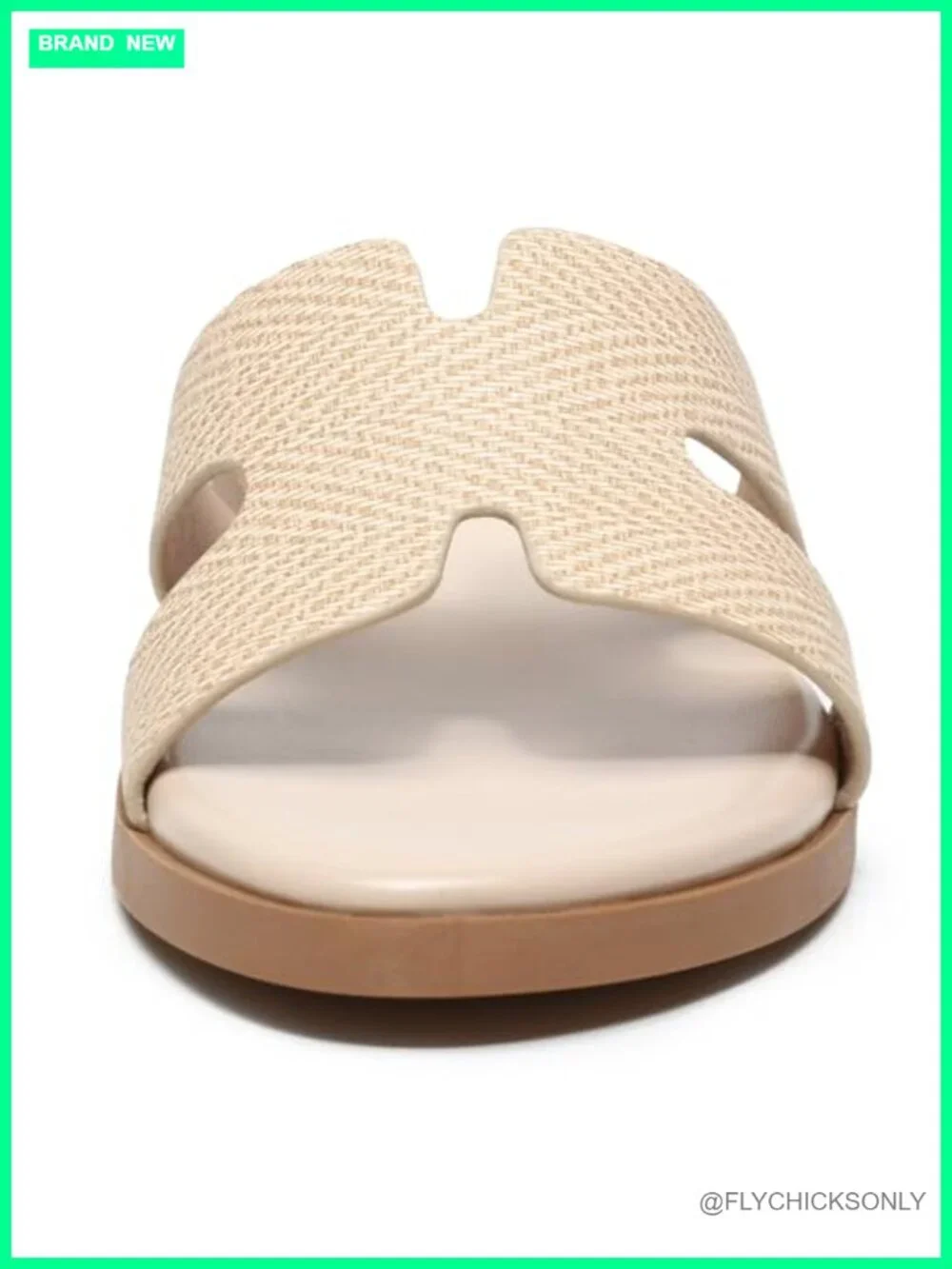 Leather Flat Sandals Slip On Open Toe Dressy Summer Slide Sandals Comfortable